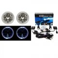 5-3/4 White LED Halo 6000K HID Light Bulb Headlight Angel Eye Crystal Clear Pair