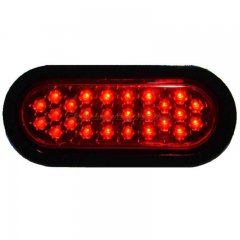 6" OVAL 26-RED LED PANEL WITH BLACK GROMMET TRAILER LIGHT