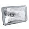 4X6" Halogen Stock Glass Lens Metal Headlight & H4 Relay Harness Light Set